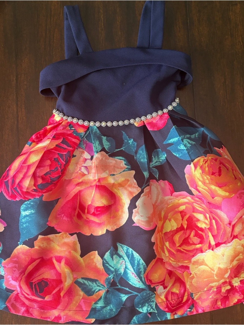 Toddler Girls Stunning Floral Dress 4T (Needs Repair)
